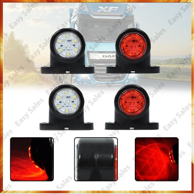 4x PositionsLeuchte LED Weiss + Rot Begrenzungsleuchte 12V/24V LKW PKW Anhänger