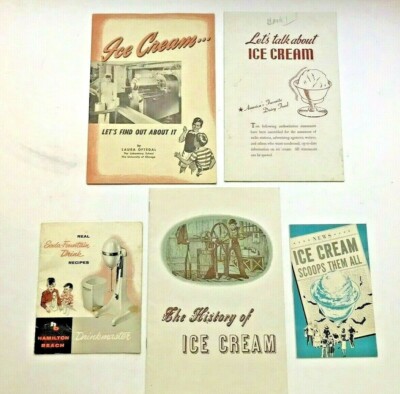 ICE CREAM booklets - 1944 Nat'l Dairy Council, Univ of Chicago 1952, Assoc. 1969