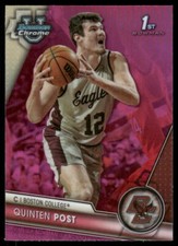 2023-24 Bowman University Chrome #14 Quinten Post Pink Refractor