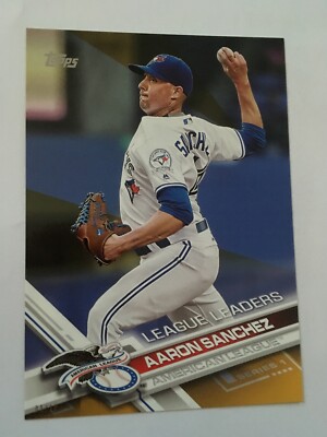2017 Topps Jumbo 5x7 Aaron Sanchez Blue Jays LL 82 # d 03/10 Gold