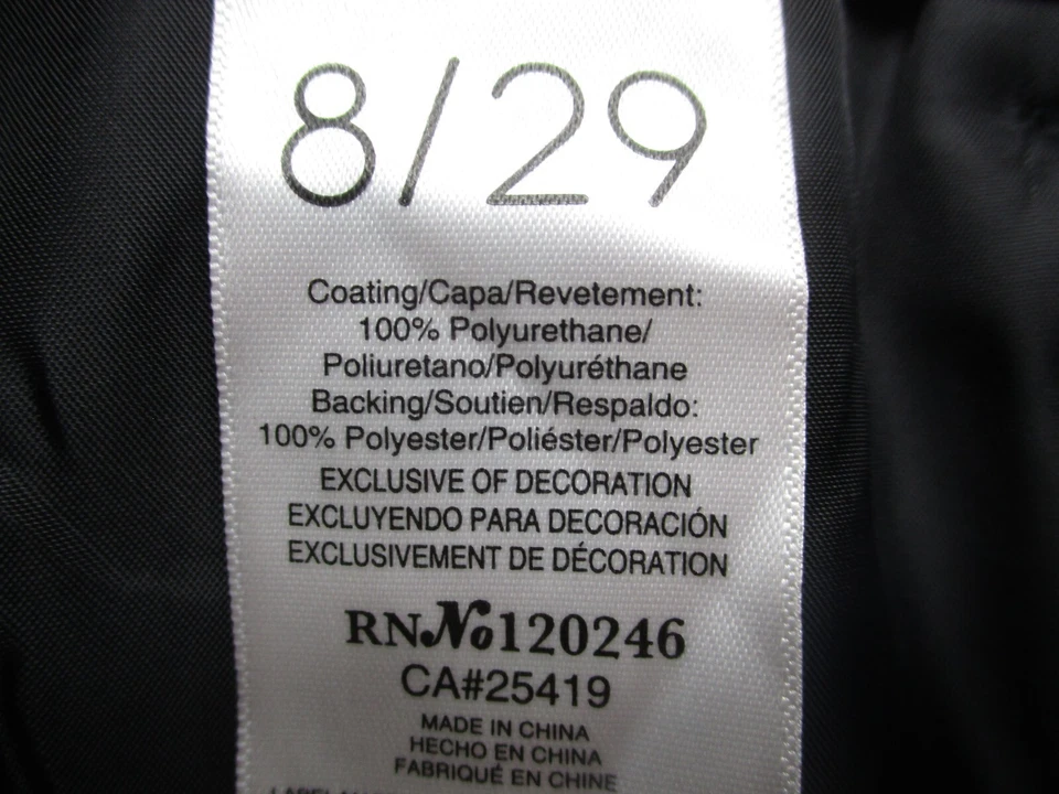 Pantalones de mezclilla Kensie de cuero sintético para mujer 8 negros elásticos tiro medio poliéster Foto 3 de 4