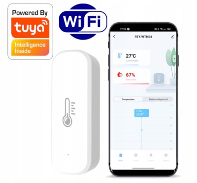 Temperatur- und Feuchtigkeitssensor WiFi Tuya RTX Eco