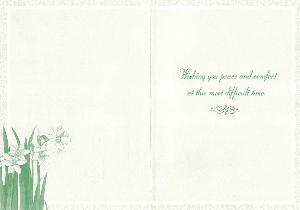 In Deepest Sympathy Flowers and Dragon Printed Greeting Card With Envelope - Image 2 of 2