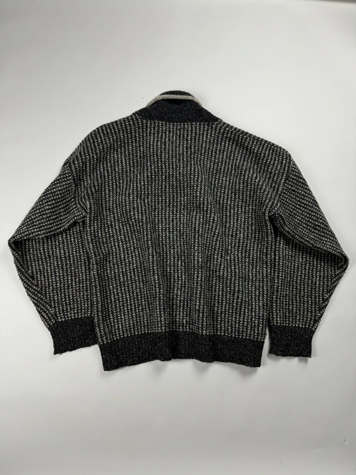 Винтажный REI пуловер шаль вязаный шерсти свитер размер большой птицы глаз шерсти винтажный - Изображение 3 из 4