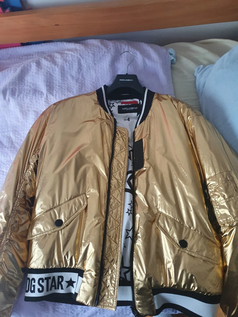 Dolce & Gabbana men's gold fashion/bomber jacket