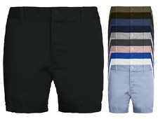 New Mens Chino Stretch Shorts Cotton Cargo Combat Casual Designer Half Pant 