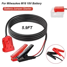 For Milwaukee M18 Power Battery Jumper Starter Jump Kit 8 AWG Auto Booster Cable