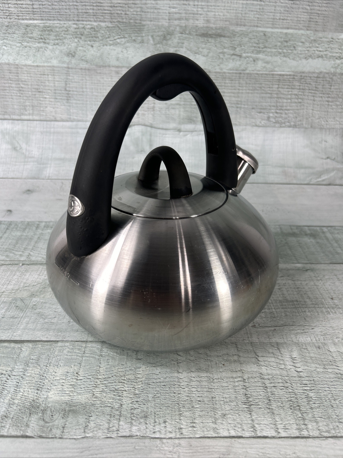 Calphalon 4402 Stainless Steel 2 Quart 1.9 Liter Whistling Tea Kettle Tea Pot eBay