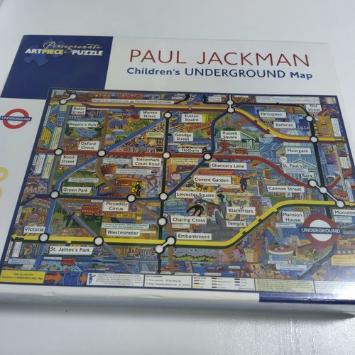 London Underground Map Childrens jigsaw puzzle 500pc Paul Jackman Pomegranate - Foto 10 di 15