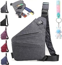 Anti Theft Travel Bag for Women, Travel Purses Anti Theft Crossbody Grey