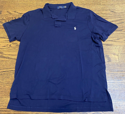 Polo Ralph Lauren Men's Polo Shirt Short Sleeve Navy White Horse