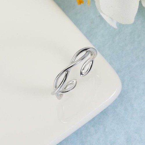 925 Sterling Silver plated Adjustable Finger Ring Cross Thumb Band UK For Love - Picture 11 of 12