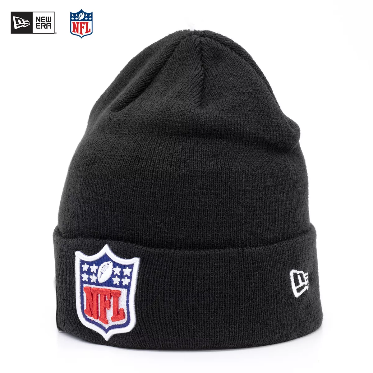 New Era NFL Shield Logo Mütze Beanie Cuff Knit Schwarz American Football  USA Neu | eBay