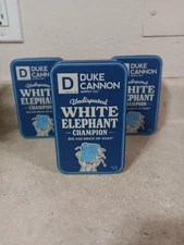 Duke Cannon White Elephant Champion Bar Soap 10 oz Collectible Blue (3 Bundle)