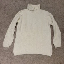 Vintage B.Moss Angora Blend Turtleneck Cable Knit Sweater