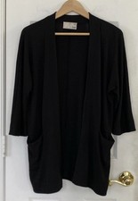 Aritzia WILFRED FREE LADIES BLACK OPEN CARDIGAN Size XS VGC
