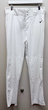 NEW Nike Pro Mens White Slim Fit Straight Leg Baseball Pants L