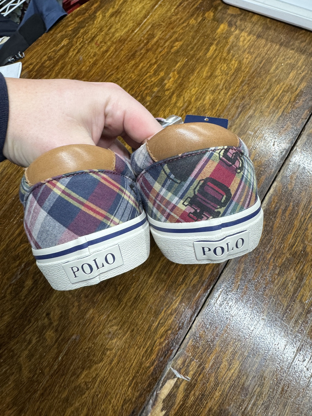 Polo Ralph Lauren Keaton LCL Pony Plaid scarpe sneaker uomo 9 rosse stringate punk