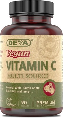 DEVA Vegan Vitamins - Vegan Food Based Premium Vitamin C - Multisource - Non-GMO
