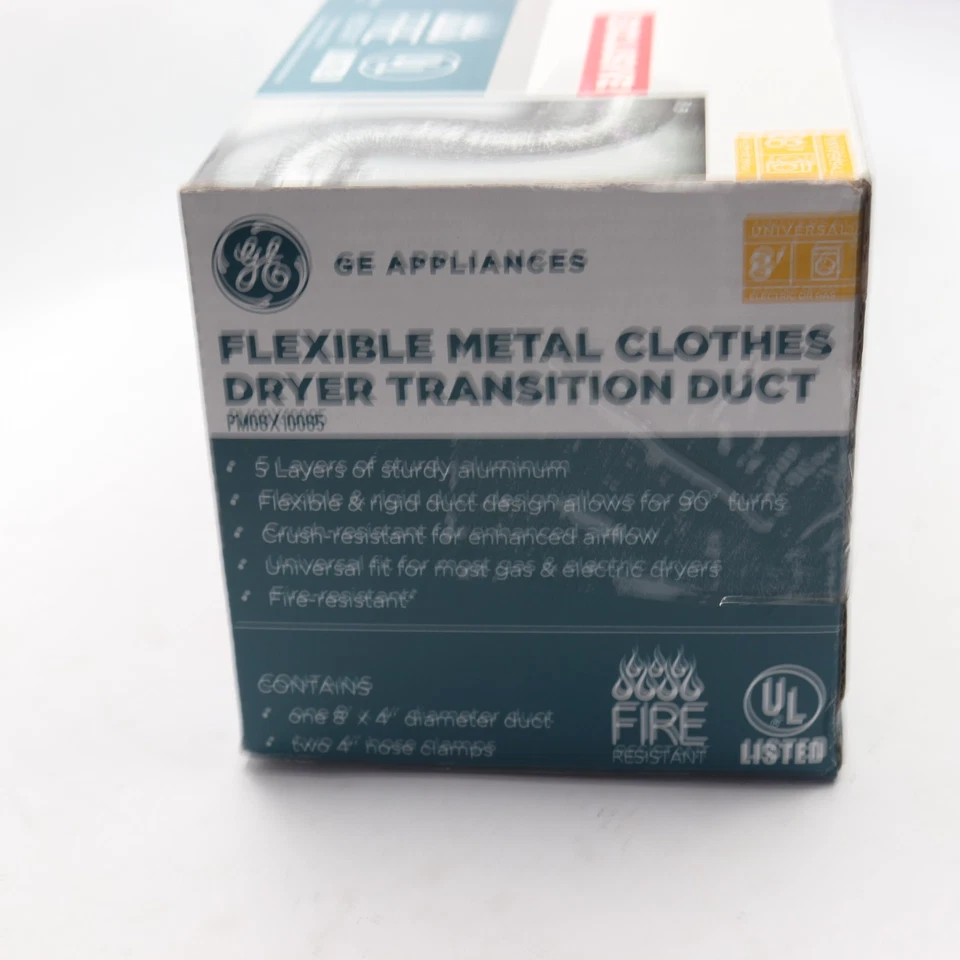 Conducto de secado flexible GE de metal 8 pies PM08X10085 Foto 4 de 4