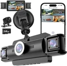 4 Channel 4K Dash Cam Front and Rear Inside, 360° View 1080P Dash Camera for Car
