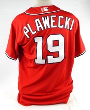 2023 Washington Nationals Kevin Plawecki #19 Game Issued Red Jersey 48 445