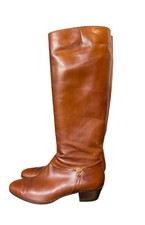 Vintage Salvatore Ferragamo Light Brown Leather Tall Riding Boots