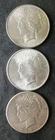 1923, 1925, and 1926 S $1 Peace Silver Dollars