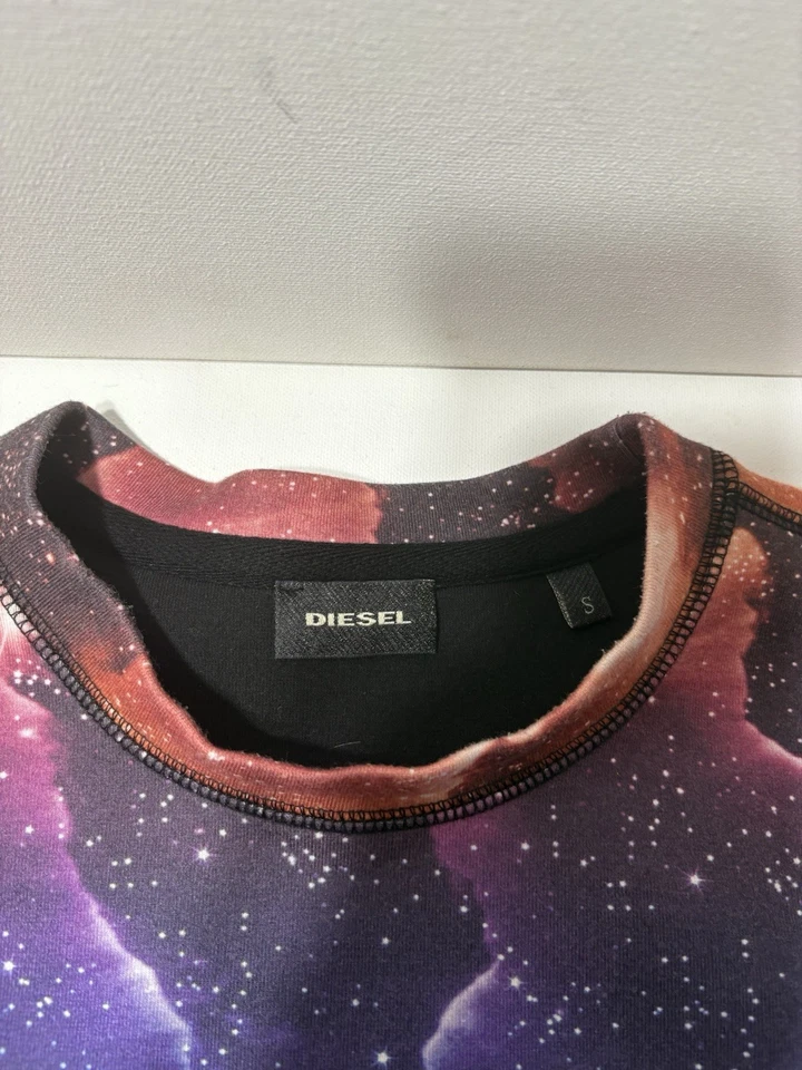 Diesel Sudadera Para Hombres S Polar Pullover Galaxy Estampado Completo AOP Cremallera Suéter Foto 3 de 4