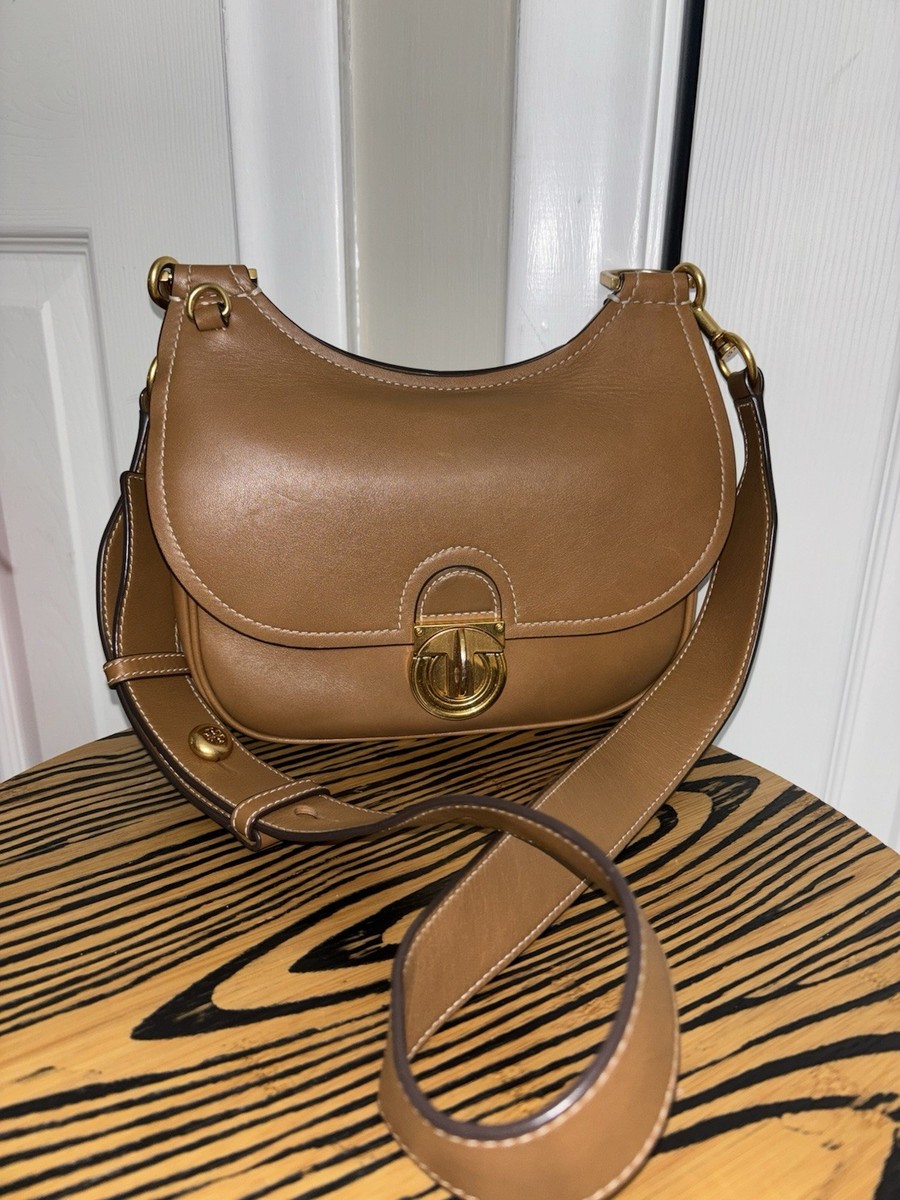 Tory Burch Brown Leather James Saddle Bag | eBay