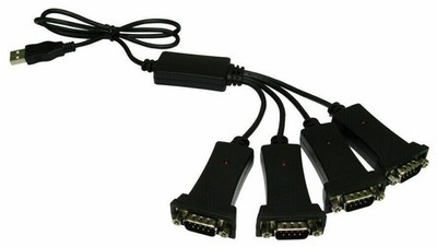 Newlink Quad USB 2.0 Serial RS232 Adapter 4 Port