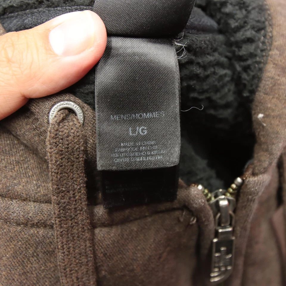 North Face Sudadera con Capucha Para Hombres Grande Marrón Cremallera Completa Sherpa Forrada de Vellón Chaqueta con Capucha Foto 2 de 4