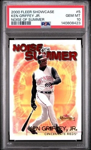 KEN GRIFFEY JR. 2000 FLEER SHOWCASE NOISE OF SUMMER #5 PSA 10 GEM MINT HOF