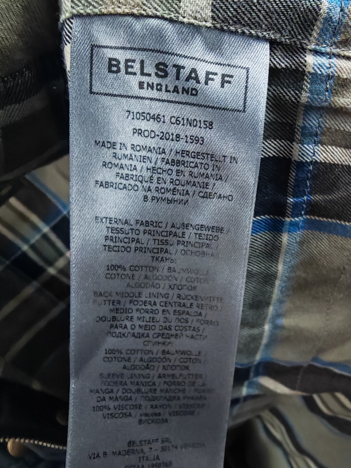 Belstaff Fieldmaster Waxed Cotton Jacket Black Mens UK 44 IT 54 Biker Coat image 7