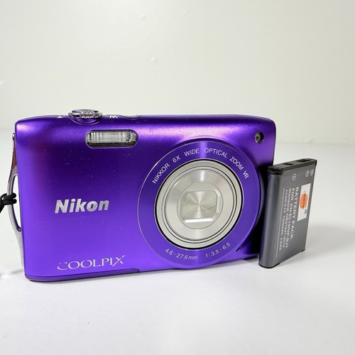 Nikon Coolpix S3300 16.0MP Compact Digital Camera Purple Tested Retro Cute ++ - Picture 1 of 14