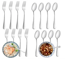 16 Pcs Forks and Spoons Silverware Set, Set for Home, Kitchen and Restaurant