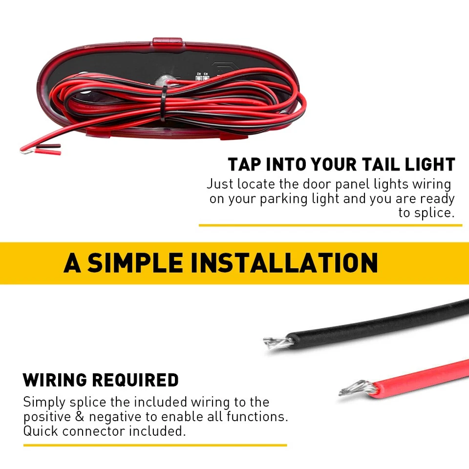 4X LED Door Panel Courtesy Lights For 04-09 Dodge Durango 07-09 Chrysler Aspen A - Image 2 of 4