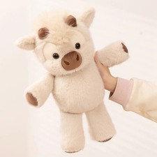Highland Cattle Plush Toy 40cm Huggable Running Cow Premium Soft Stuffed Animal