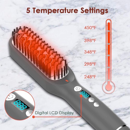 Cepillo Alisador Plancha Mini Portátil Pequeña Eléctrica Para Cabello Y Barba - Imagen 4 de 9