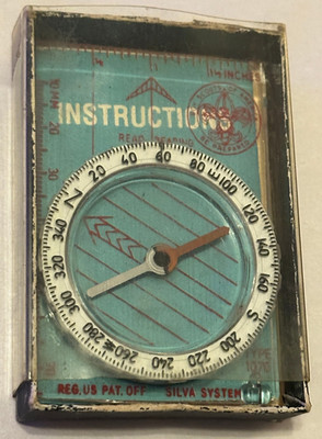 Vintage Boy Scout Polaris Compass in Box #1070 Silva System New w/ Instructions