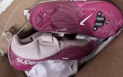 Nike SuperRep Cycle Women s Cycling Shoes Pink/White Mesh Breathable 2-Bolt
