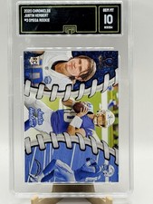 Justin Herbert Rookie Card Gem Mint 10 RC Chargers NFL QB Rare Collectible