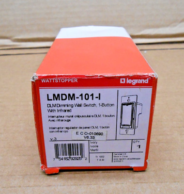 NEW WATTSTOPPER LEGRAND LMDM-101-I DLM DIMMING WALL SWITCH 1-BUTTON (5 AVAIL)