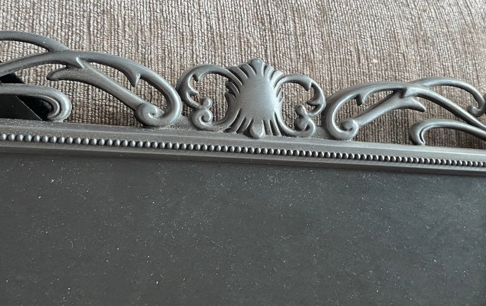 Vintage Art Nouveau Grey Metal Pic Photo Frame 10.5x12.5” Classic Ornate Display - Image 4 of 4