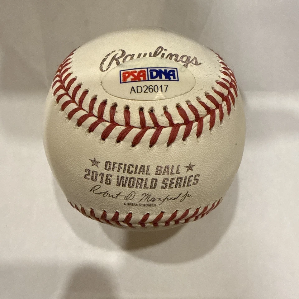 ALBERT ALMORA FIRMADO 2016 OML SERIE MUNDIAL BÉISBOL Chicago Cubs - Certificado de autenticidad PSA Foto 2 de 2