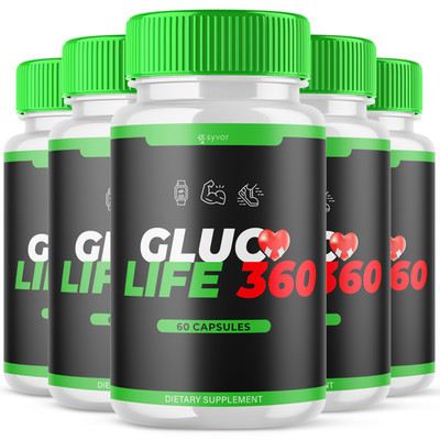 (5 Pack) Gluco Life 360 Blood Balance Advanced Support Glycogen Vitamin 300 Caps