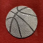 1 Gram Solid Silver Textured Basketball Round! Fine .999 Pure Silver!