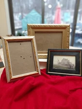 A Trio Of Gold Tone Frames - In Various Sizes. Lovely Grouped Together Or Not.
