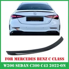 Glossy Black Spoiler for Mercedes Benz C Class W206 Sedan C300 C43 2022-2025