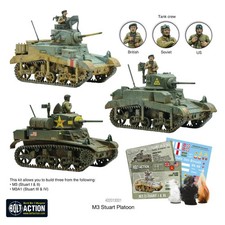 Bolt Action British M3 Stuart Tank Platoon | WWII Wargaming Miniatures